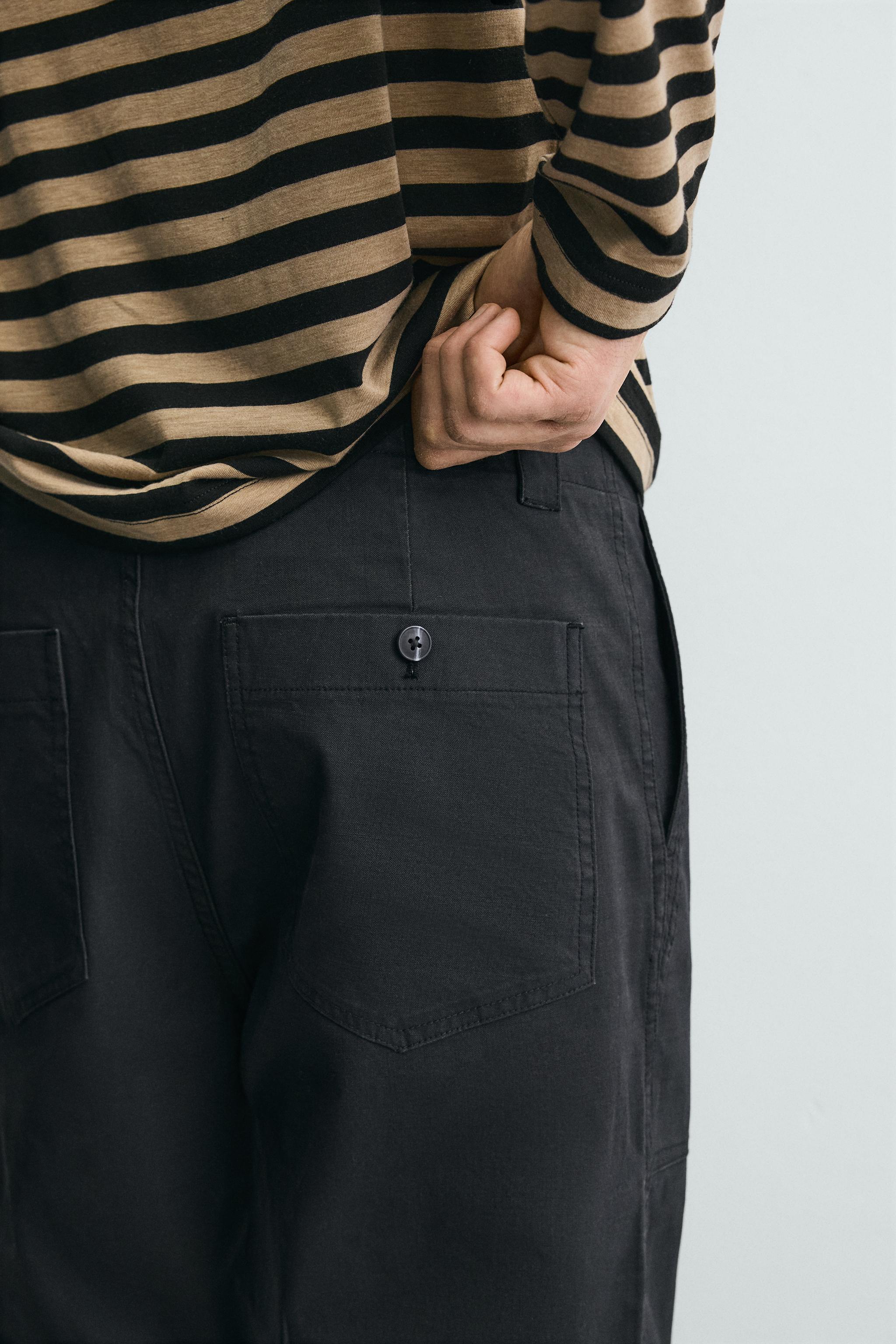 WASHED STRAIGHT FIT PANTS